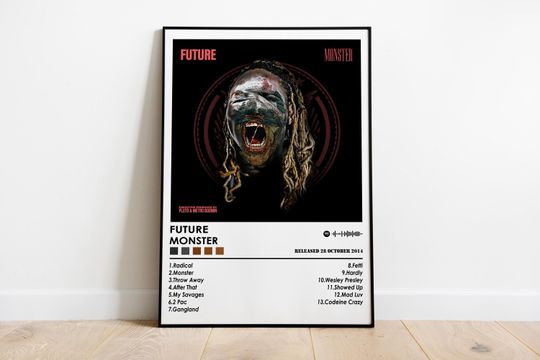Future Poster Print | Monster Poster | Music Poster | Album Cover Poster | Wall Decor | Music Gift | Room Decor