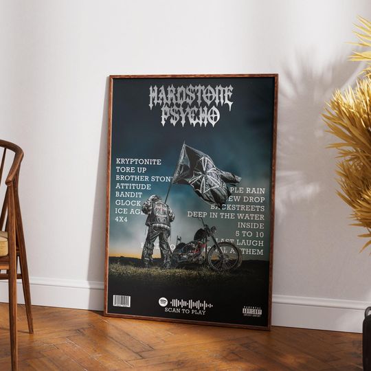 Discover Hardstone Psycho Don Toliver Album Poster, Don Toliver Wall Art, Don Toliver Tracklist, Album Cover Poster, Hip Hop Poster, Music Wall Art