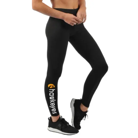 Discover G-lll NCAA Iowa Hawkeyes Black Leggings Name/Logo XX-Large