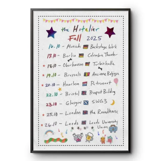 Discover The Hotelier 2025 Fall Tour Poster