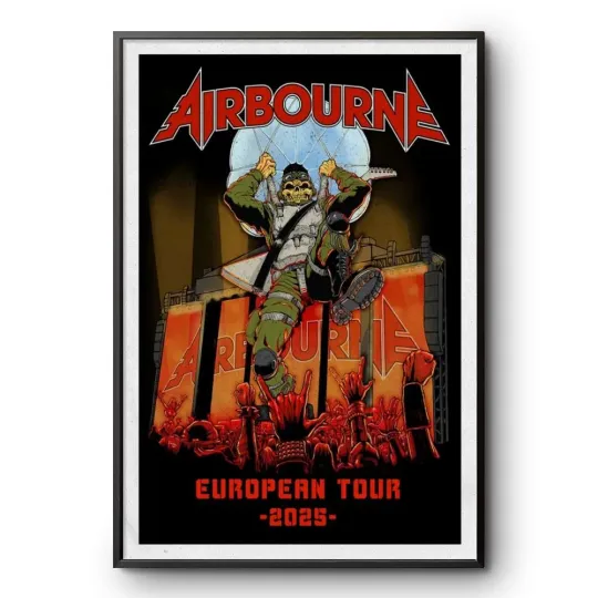 Discover Airbourne European Tour 2025 Poster