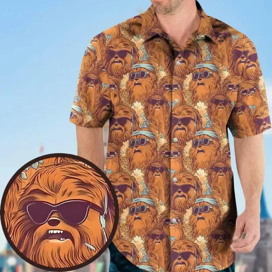 Discover Disney Star Wars Chewbacca Collage Hawaiian Shirt
