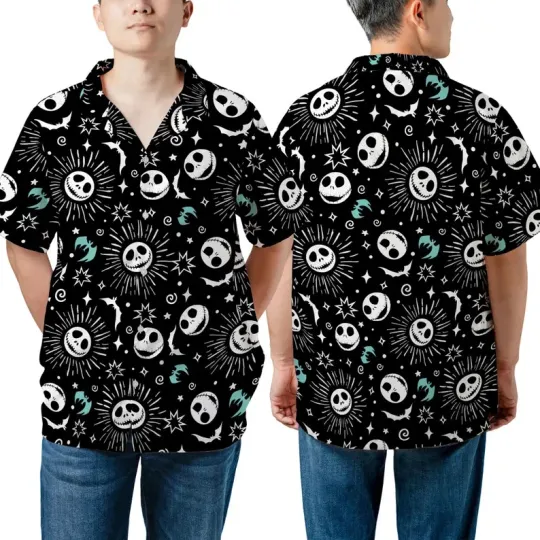 Discover Disney Jack Skellington Firework Spooky Halloween Hawaiian Shirt