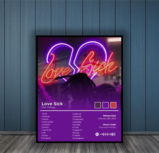 Discover Love Sick | Don Toliver | Album Cover Poster