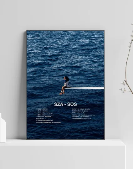 Discover SZAA SOS Album Premium Music Poster | Artwork Tracklist