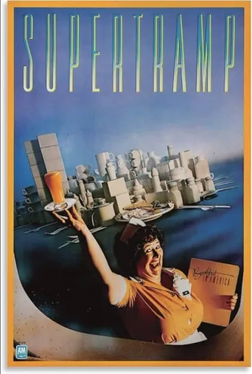 Poster Supertramp Breakfast in America Album Cover Poster, gift for fans