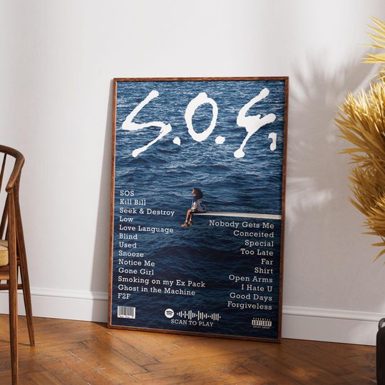 Discover Sos Sza Album Cover Print, SZA Poster, Sza SOS Poster, SZA Tracklist, Album Cover Poster, Album Cover Poster, Music Wall Art, Music Poster