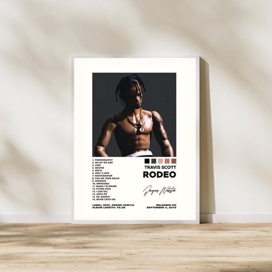 Discover Travis Album Cover Poster, Rodeo Album Cover, Album Cover Print, Indoor Rug, Digital Print, Living Room Rug, Music Album Cover Poster