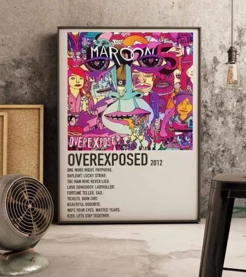 Discover Poster Maroon 5 Overexposed Album Cover Poster, gift for fans