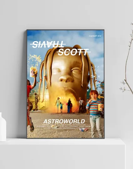 Discover Travis ASTROWORLD Album Premium Music Poster | Artwork Tracklist