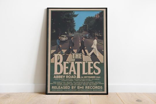 The Beatles Album Cover Poster: Music Wall Art Print