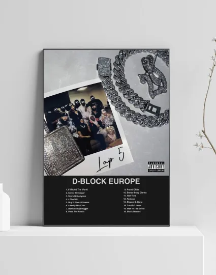 D-Block Europe Lap 5 Album Premium Music Poster | Artwork Tracklist