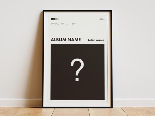 Discover Custom Design Your Own Album Poster - Custom Music Gift Album Cover - Any Album/Playlist -  Minimalist Rapper Poster Gift - Cool Posters