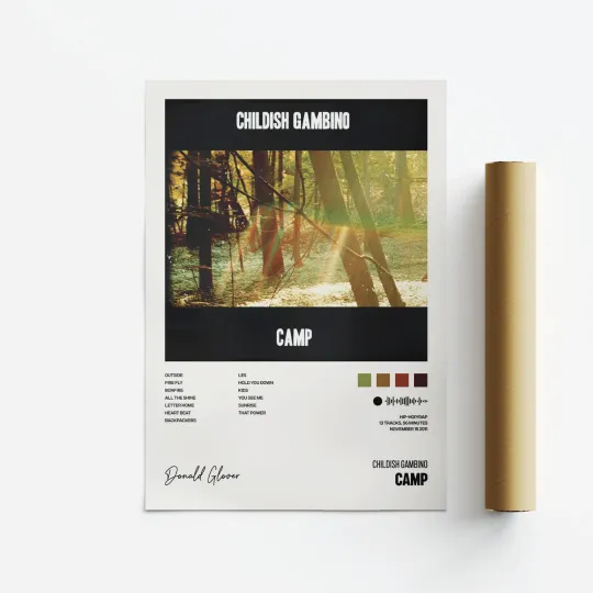 Discover Childish Gambino, Camp, Album Art Poster, Print, Music, Tracklist
