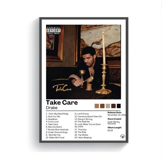 Discover Drake Take Care Album Cover Poster