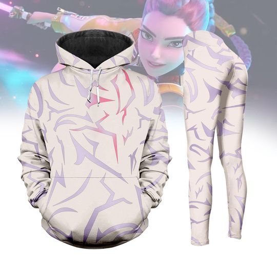 Discover Halloween Rumi Cosplay Hoodie and Leggings Set for Women and Men