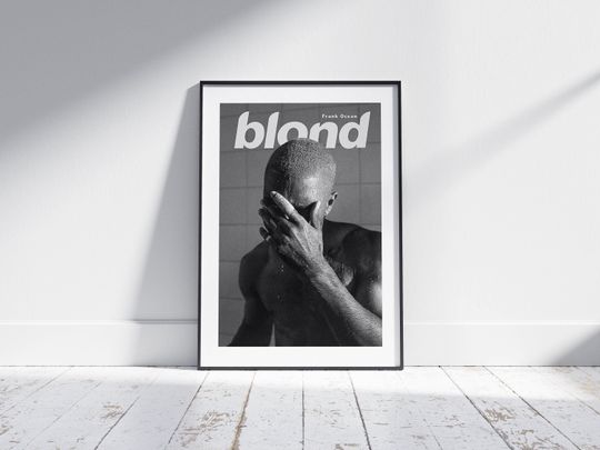 Discover Frank Ocean Blond Black and White Custom Poster