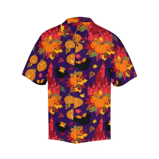 Discover Disney Mickey Pumpkin Fall Castles Halloween Hawaiian Shirt