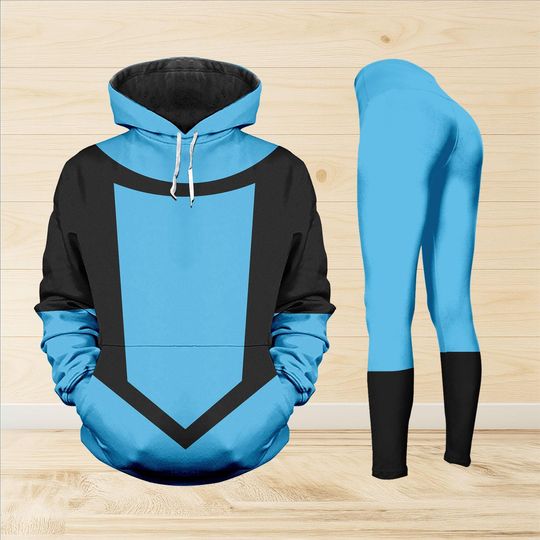 Discover Invincible Mark Grayson Cosplay Hoodie and Leggings Set, Blue Invincible Superhero Costume for Women