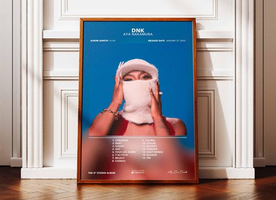 Discover Album Poster DNK Aya Nakamura | Poster Aya Nakamura Album | Rapper Poster | Album Wall Art Poster | Music Album Poster | Poster French Rap