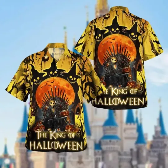 Discover Disney Jack The King Of Halloween Pumpkin Nightmare Hawaiian Shirt