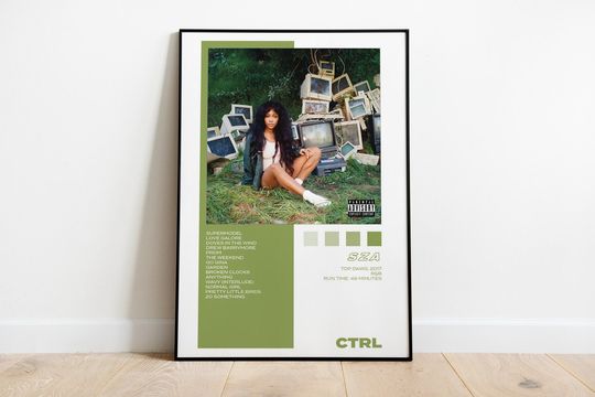 Discover SZA CTRL Album Artwork Poster - Tracklist Poster - Album Art Print - Aesthetic Wall Decor - Gift Ideas