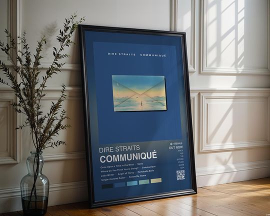 Discover Dire Straits Poster | Communiqu Poster Album Cover Poster | High Quality Prints | Music Gift