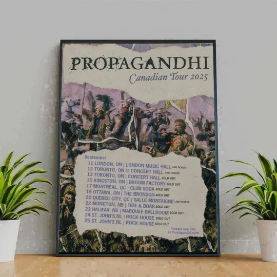 Discover Propagandhi Canada Tour 2025 Poster