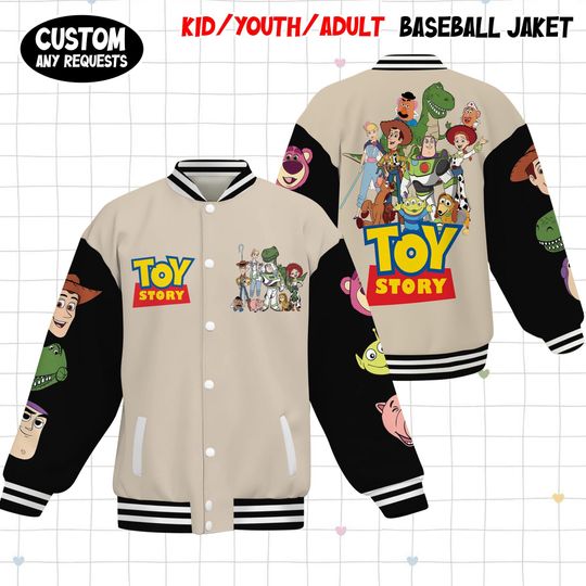 Disney Toy Story Baseball Jacket, Buzz Lightyear Jacket, Woody Jacket, Toy Story Friends Jackets, Cartoon Jacket For Him, Toy Story Gift