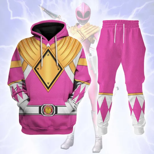Discover Pink Ranger Dragon Shield  Mighty Morphin Power Ranger - Hoodie Set,