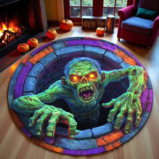 Discover Halloween Zombie 3D Printed Rug, Ghost & Fall Fall Home Decor, Spooky Season Gift