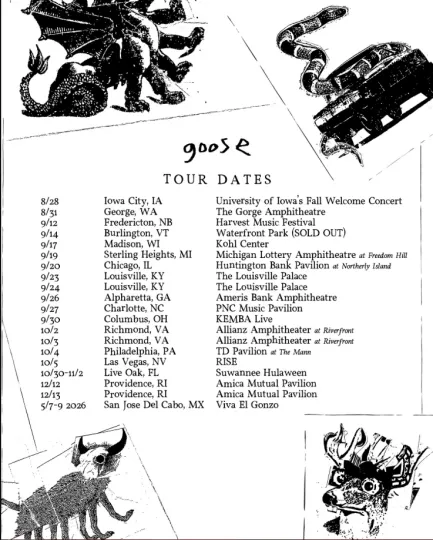 Discover 2025 Goose Fall Tour 2025 Poster, gift for fans