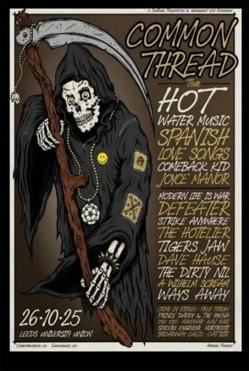 Discover Common Thread Tour 2025 Poster Hot Water Music Joyce Manor