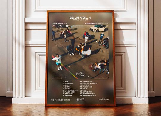 BDLM Tiakola Album Poster | Tiakola Album Poster | Rapper Poster | Album Wall Art Poster | Music Album Poster | French Rap Poster