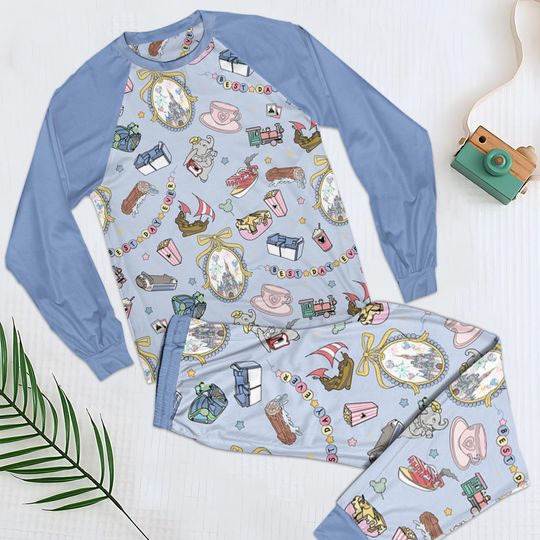 Discover Vintage Coquette Bow Castle Magical Pajamas Set, Disney Parks Adventure Sleepwear, Best Day Ever Pajama, Disney Pajamas For Family Kid Adult