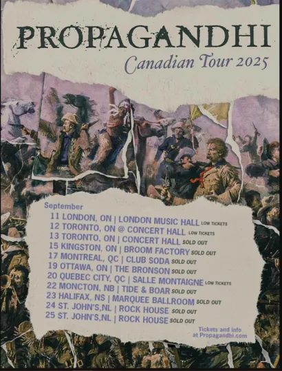 Discover Poster Propagandhi Canadian Tour 2025 Poster, gift fans