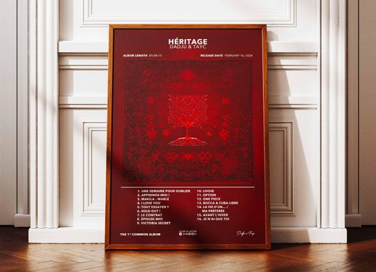 Discover Album Poster Heritage Dadju & Tayc | Poster Dadju and Tayc | Rapper Poster | Album Wall Art Poster | Music Album Poster | French Rap Poster