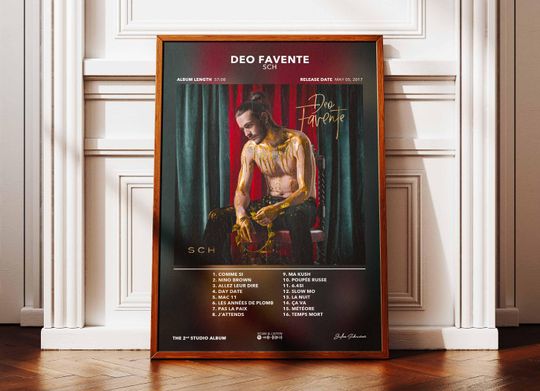Discover Album Poster Deo Favente SCH | Poster SCH Album | Rapper Poster | Album Wall Art Poster | Music Album Poster | Poster French Rap