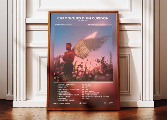 Discover Album Poster Chronicles of a Cupid Slimane | Poster Slimane | Rapper Poster | Album Wall Art Poster | Music Album Poster | French Poster