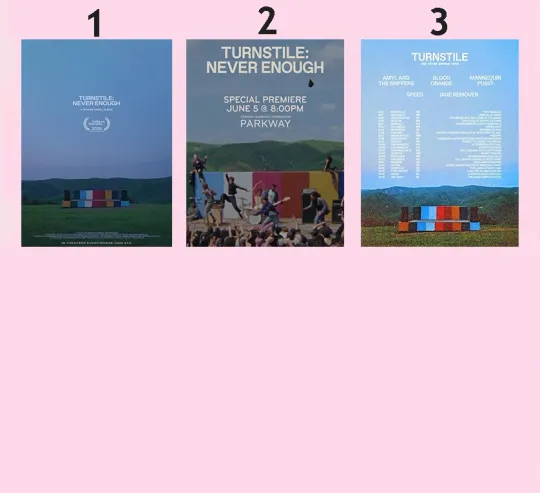 Discover Original Turnstile The Never Enough 2025 Tour Poster