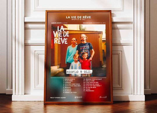 Discover Album Poster The Dream Life Bigflo and Oli | Poster Bigflo & Oli Album | Rap Poster | Album Wall Art Poster | Music Album Poster | Poster Rap