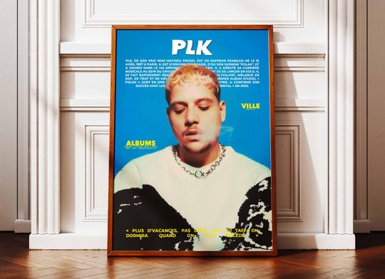 Discover PLK Poster | PLK Poster | Rapper Poster | Music Artist Posters | Wall Art Poster | Music Album Poster | French Rap
