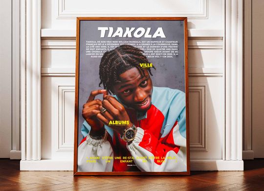 Discover Tiakola Poster | Tiakola Melo Poster | Rapper Poster | Music Artist Posters | Wall Art Poster | Music Album Poster | French Rap