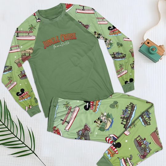 Discover Vintage Jungle Cruise Pajamas Set, Disney Animal Kingdom Safari Mode Sleepwear, Disney Pajamas For Family, Kid, Adult