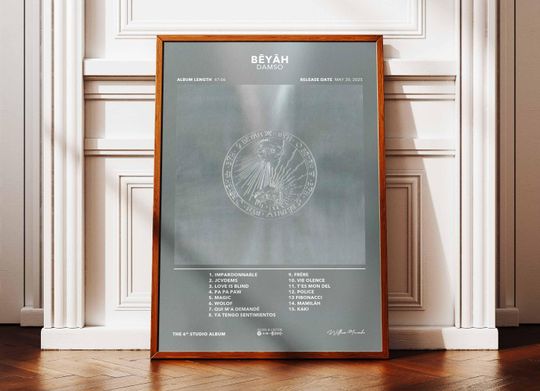 Discover Beyah Damso Album Poster | Damso Beyah Album Poster | Rapper Poster | Album Wall Art Poster | Music Album Poster | French Rap Poster
