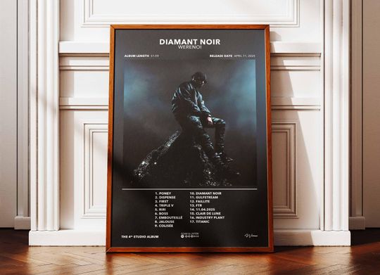 Discover Black Diamond Werenoi Album Poster | Werenoi Album Poster | Rapper Poster | Album Wall Art Poster | Music Album Poster | French Rap Poster