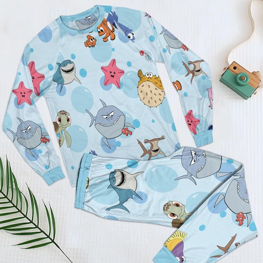 Cute Finding Nemo Pajamas Set, Disney Finding Nemo Movie Sleepwear, Magic Kingdom Pajamas, Disney Pajamas For Family Kid Adult