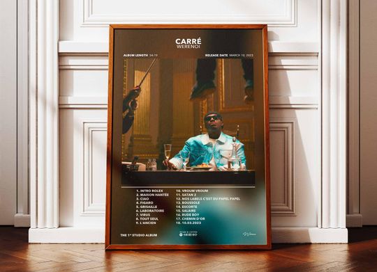 Discover Werenoi Square Album Poster | Werenoi Album Poster | Rapper Poster | Album Wall Art Poster | Music Album Poster | French Rap Poster