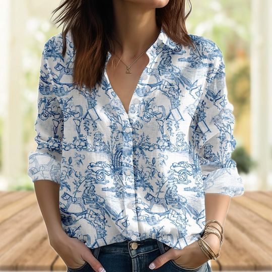 Discover Vintage Storybook Blouse for Women, Cottagecore & Fairytale Casual Shirt