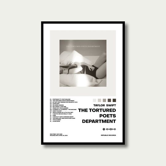 Discover Taylorr Swifts TTPD Poster, Hypebeast Decor, Wall Decor, Custom Album, Room Decor, Music Gift, Album Cover, gift for her and him